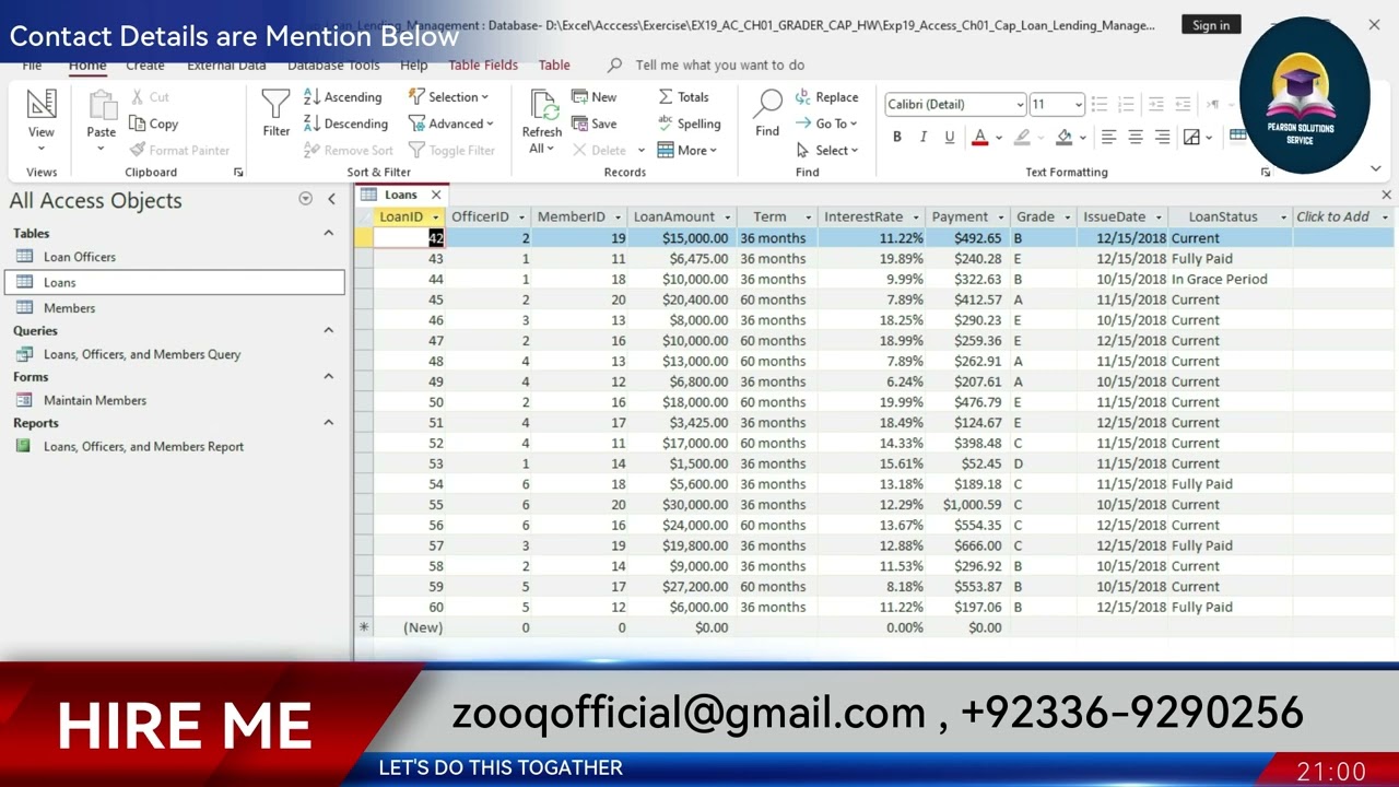 Exp19 Access Ch01 Cap Loan Lending Management
