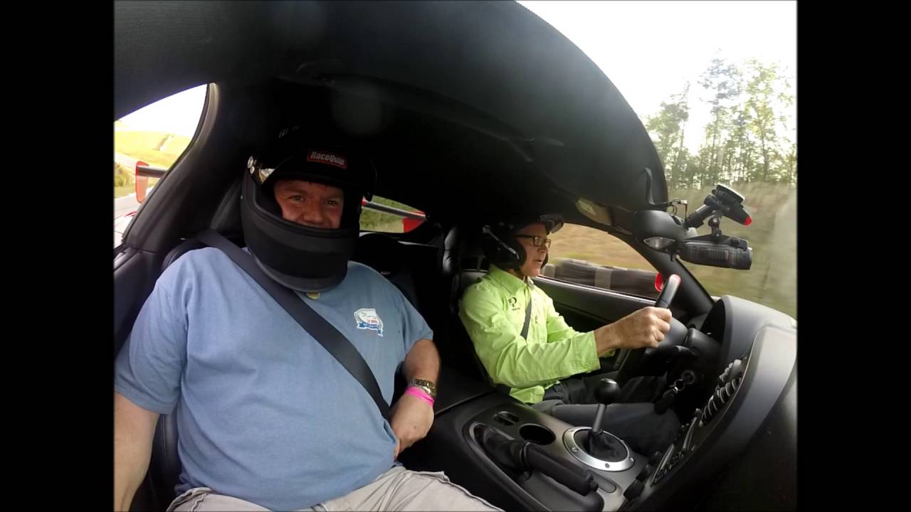 In car at AMP with Randy Pobst driving my 2009 Dodge Viper ACR