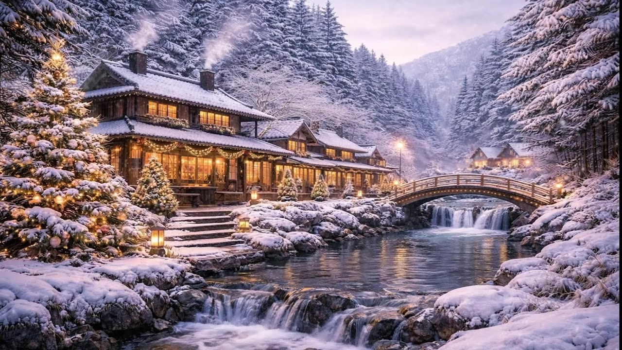 Cozy Winter Night Lounge ❄️ Gentle Jazz Piano & Cozy Coffee Shop Ambience for Study & Work