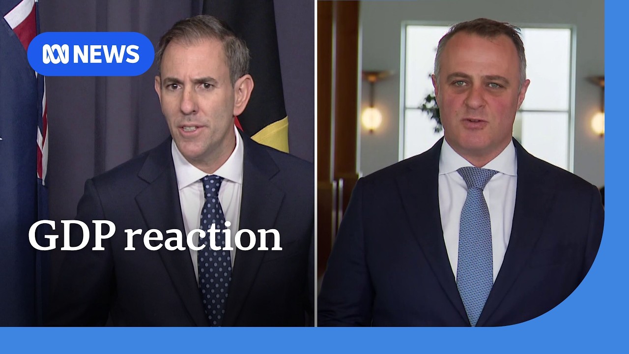 Jim Chalmers and Tim Wilson react to GDP figures | ABC NEWS