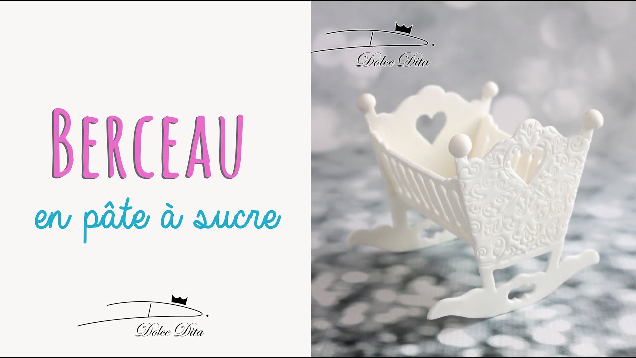 🧸 BERCEAU EN PÂTE À SUCRE Tutoriel de Modelage FACILE Gâteau Bébé CAKE DESIGN avec Patron à Imprimer