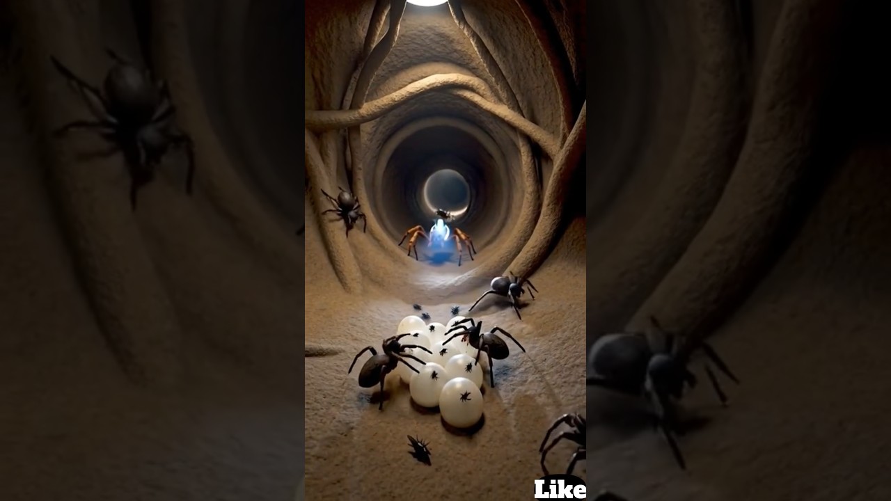 Wolf Spider POV 🕷️ | Micro Camera Inside a Spider Burrow#shorts #SpiderPOV
