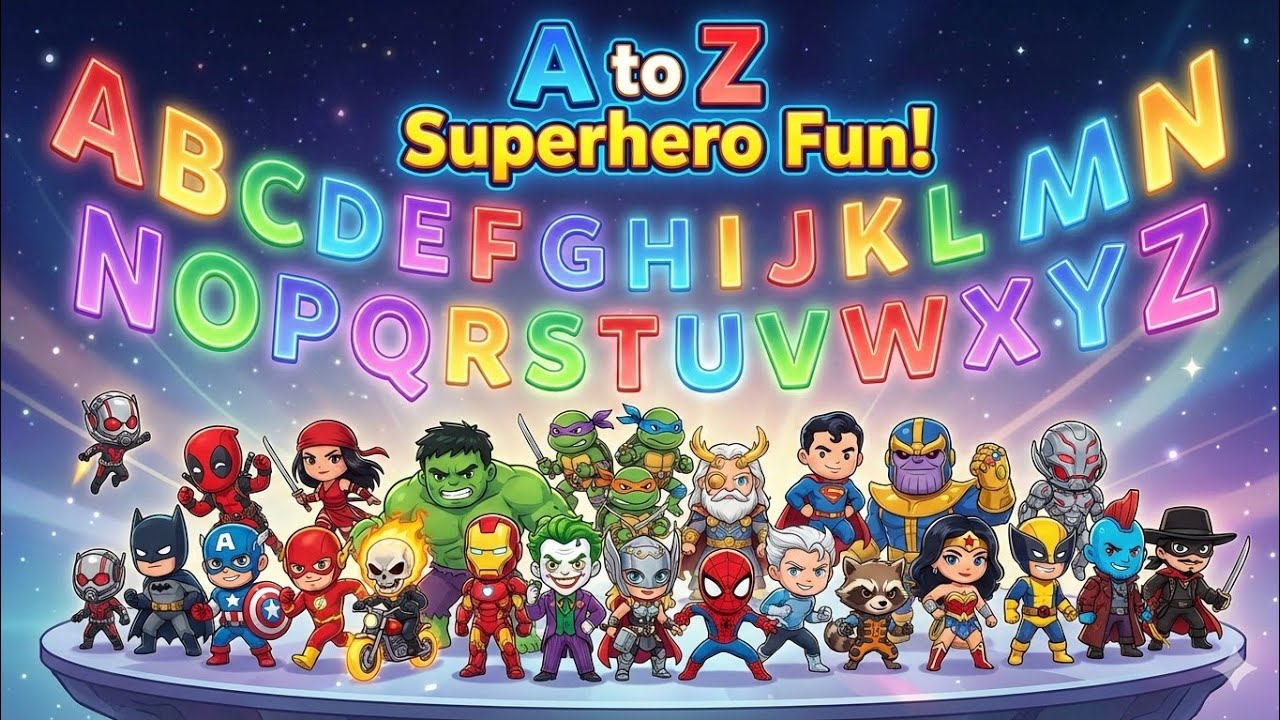 ABCD Alphabet Song: Learn Letters With Superheroes!