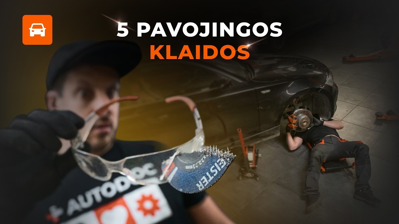 5 tipinės saugos klaidos remontuojant automobilį