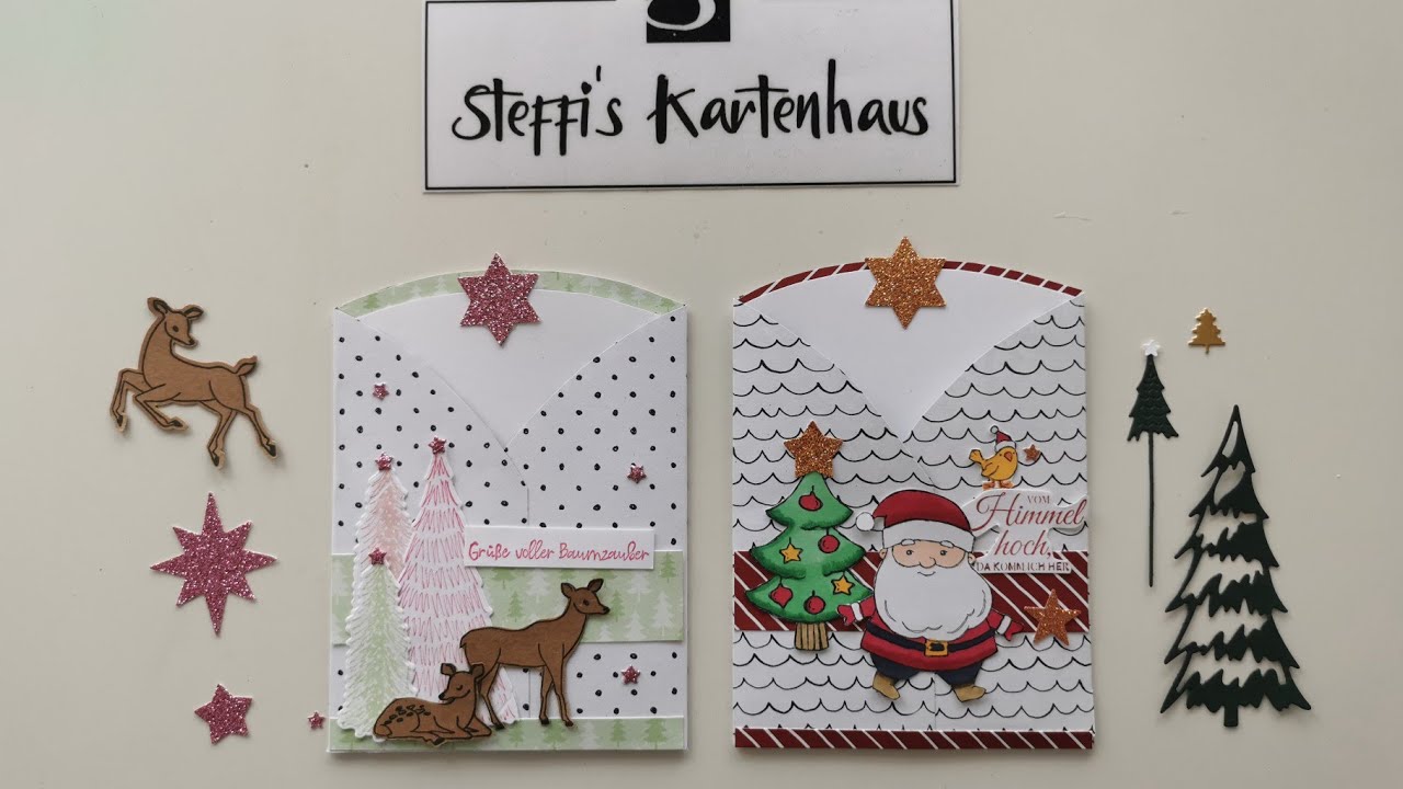 Anleitung für eine Umschlag Karte mit Designerpapier von Stampin up zu Weihnachten besondere Karte