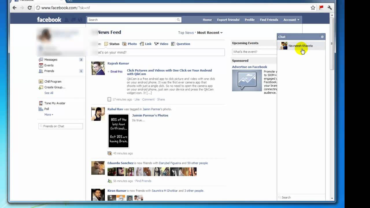 How to disable Facebook chat alerts ! Technobuzz.net