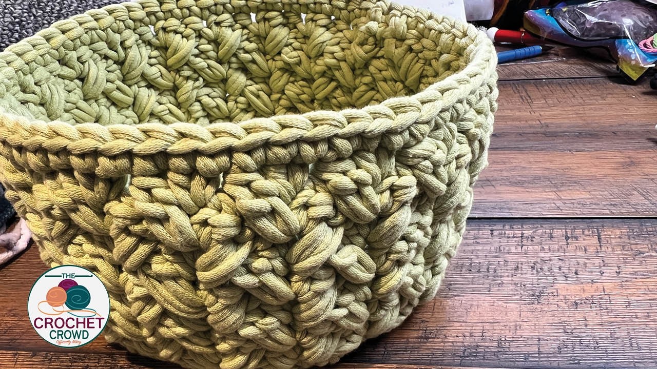 Bernat Crochet Easy Woven Ridge Stitch Basket Pattern