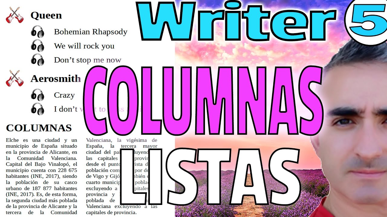 Curso LibreOffice Writer 5 - Texto en COLUMNAS, crear LISTAS ordenadas y VIÑETAS personalizadas.