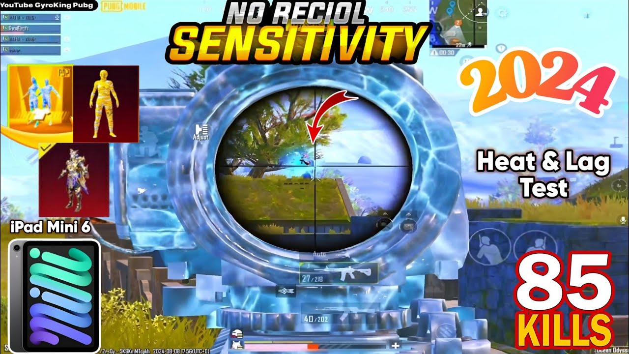 iPad Mini 6 Sensitivity + Best Control || iPad Mini 6 Pubg/ Bgmi Test 2024 😍