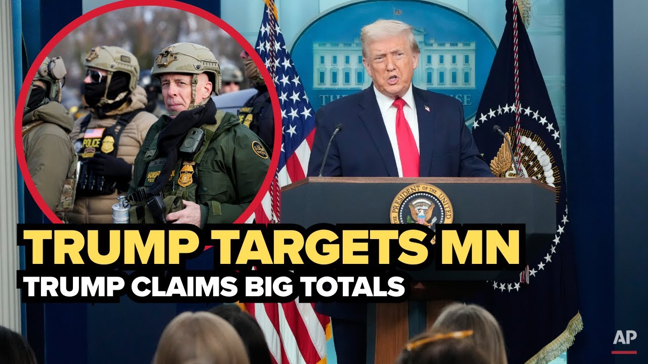 Trump targets Minnesota as he marks one year of second term