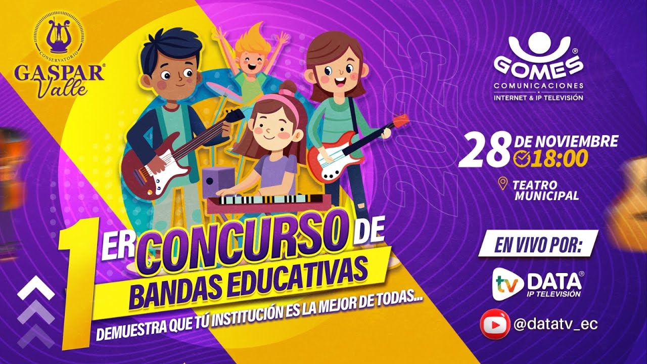 🎸 EN VIVO | 1er Concurso de Bandas Educativas – Academia Gaspar Valle 🎶