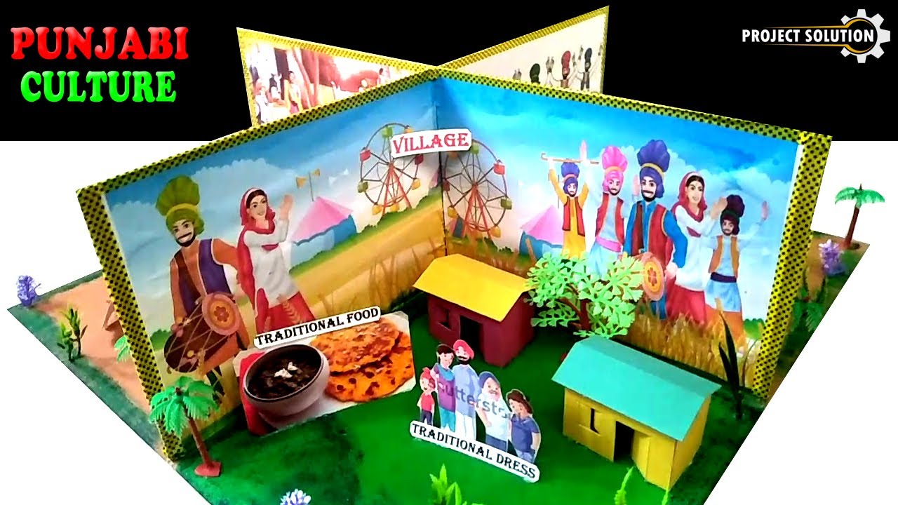 3D MODEL OF PUNJABI CULTURE || TRADITIONAL CULTURE OF PUNJAB || PROJECT SOLUTION