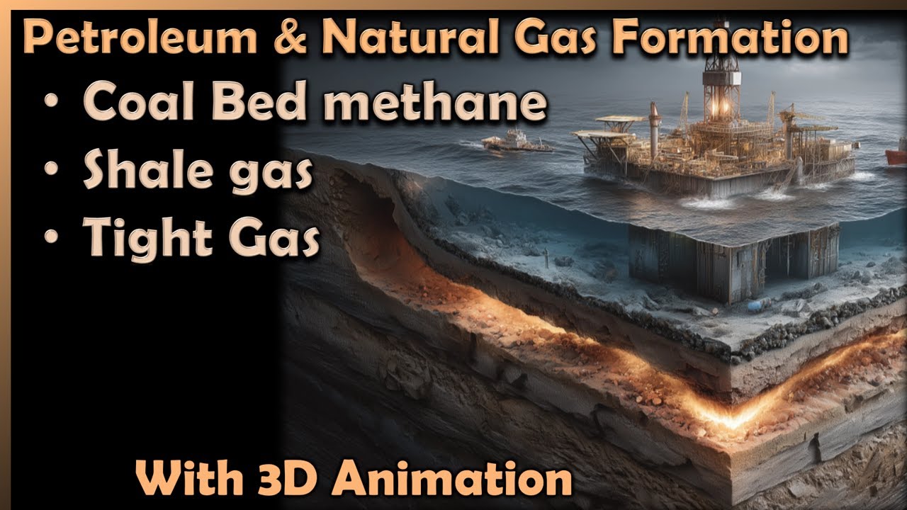 Petroleum & Natural gas formation and difference in  Shale gas, Tight gas, Coalbed methane