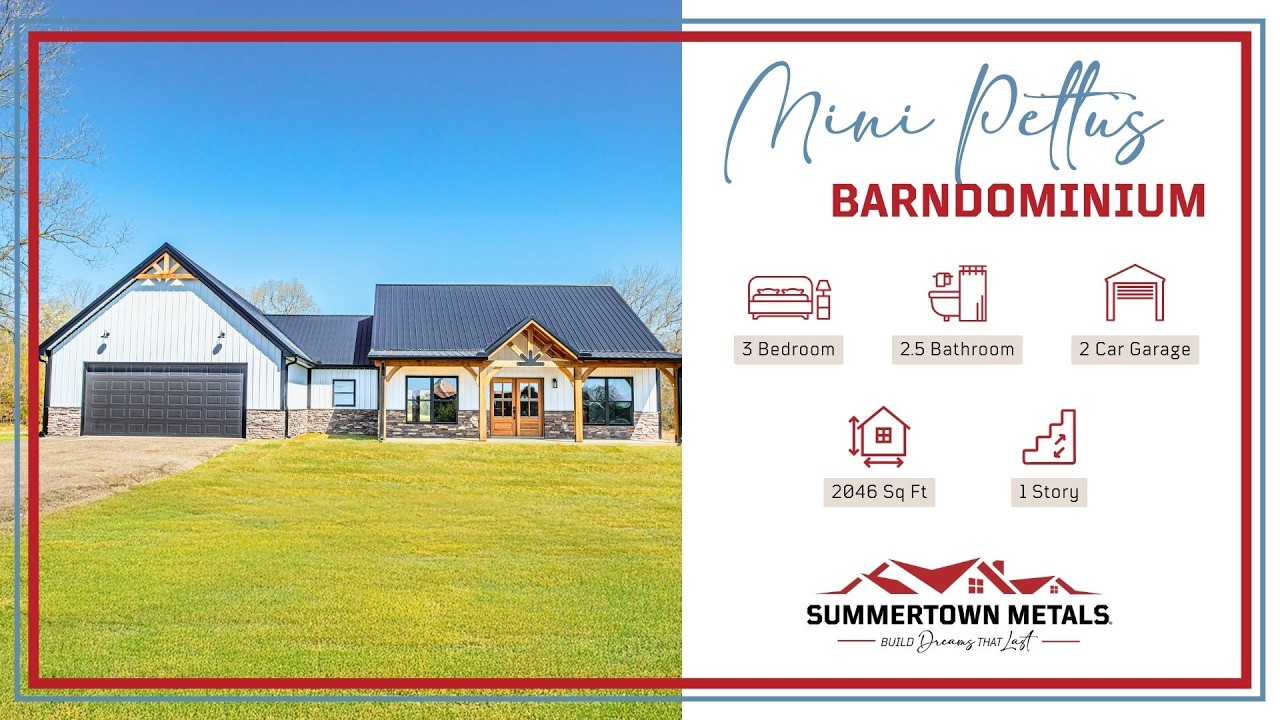 Mini Pettus Barndominium | 2,046 sq. ft. | 3 Bed | 2 Bath