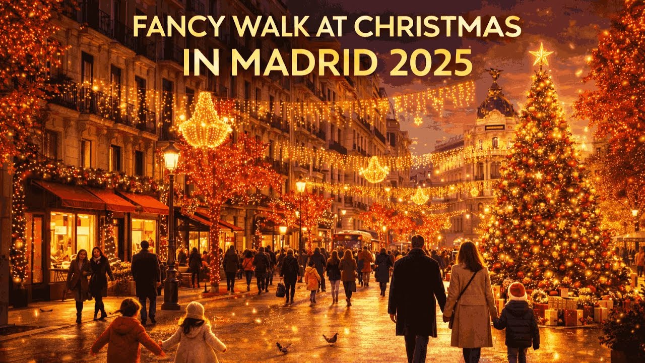 MADRID, SPAIN CITY WALK | FANCY NEIGHBORHOOD TOUR AT CHRISTMAS 4K 🇪🇸 GOYA STREETS
