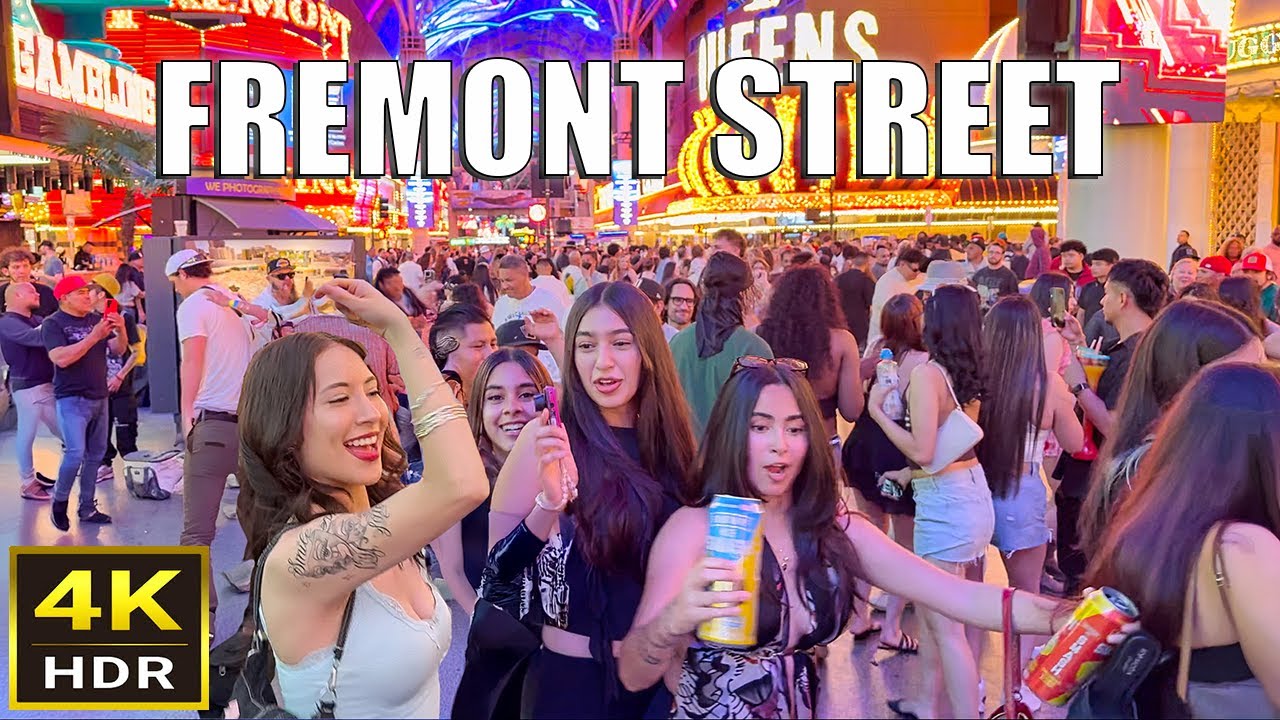 Fremont Street Las Vegas Walk - April 2025 - Downtown Las Vegas