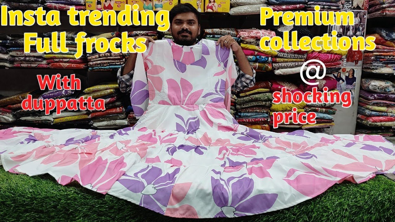 Branded Full frock👗 with duppatta at half price. 