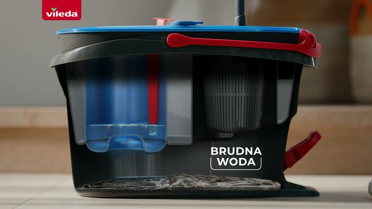 H2prO mop obrotowy: 100% separacji wody czystej od brudnej