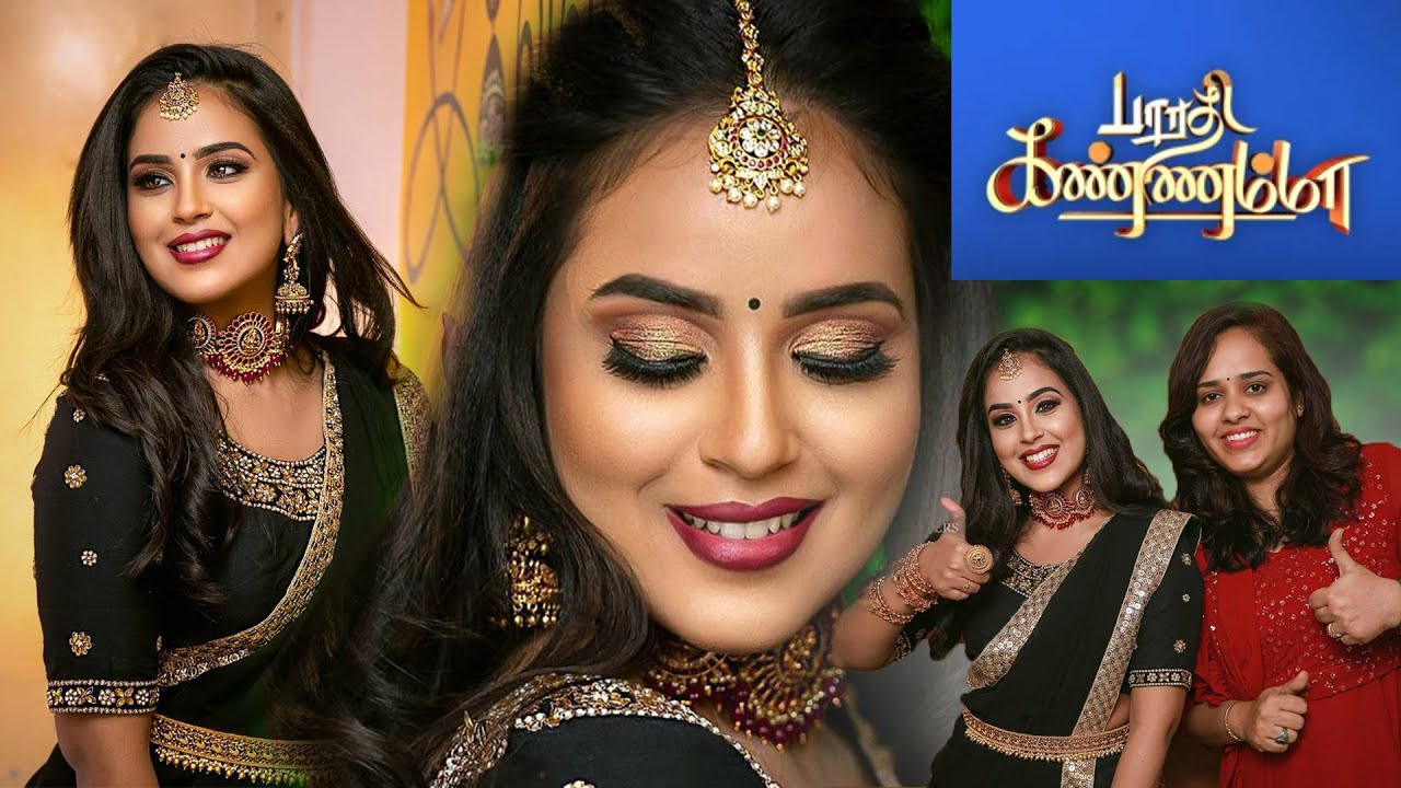 #Bharathikannamma #Anjali bridal makeover by Ponnimakeupartist #kanmanimanohar #ponnimua #vijaytv