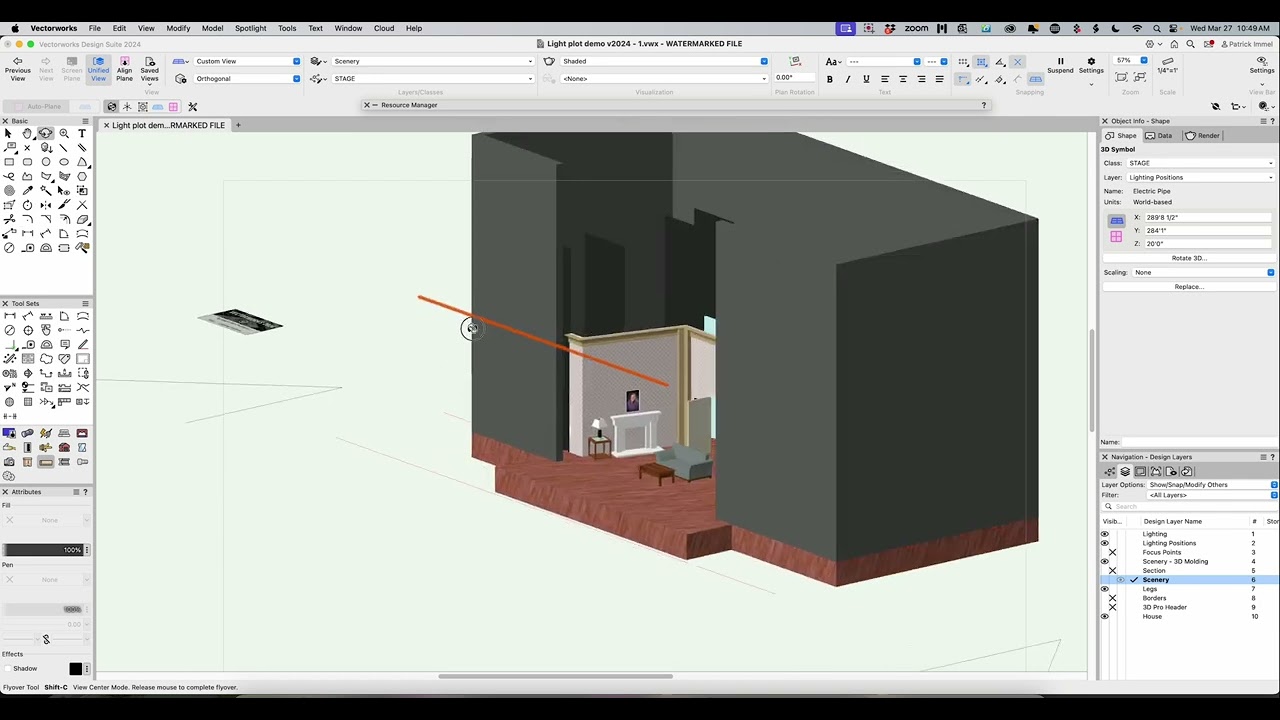 #2 Creating a SIMPLE light plot in Vectorworks Spotlight 2024 - Lighting Positions