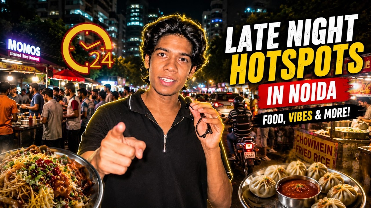 Noida Never Sleeps! 🌃🍔Late Night Hotspots || POV Puran