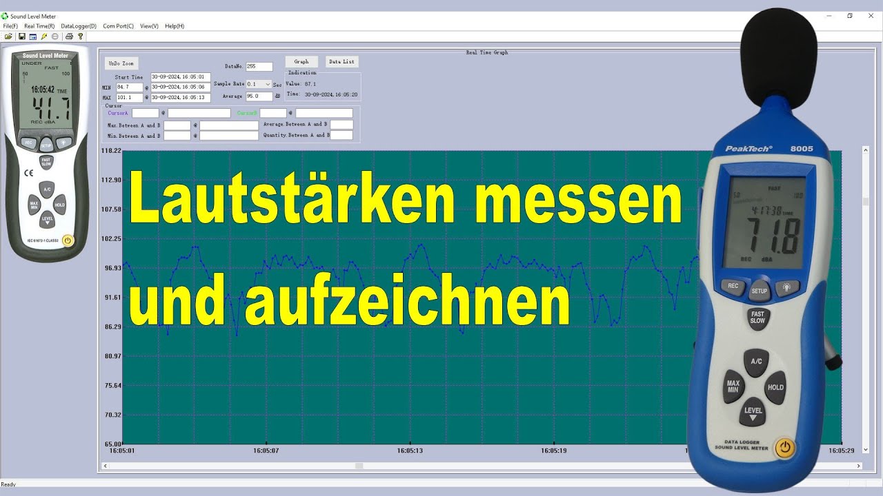 Lautstärken messen und aufzeichnen – HIZ511