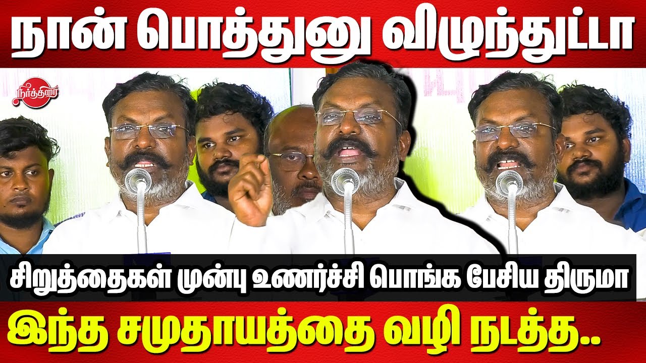 நான் பொத்துனு விழுந்துட்டா..இந்த சமுதாயத்தை வழி நடத்த..Thirumavalavan speech on VCK Cadres