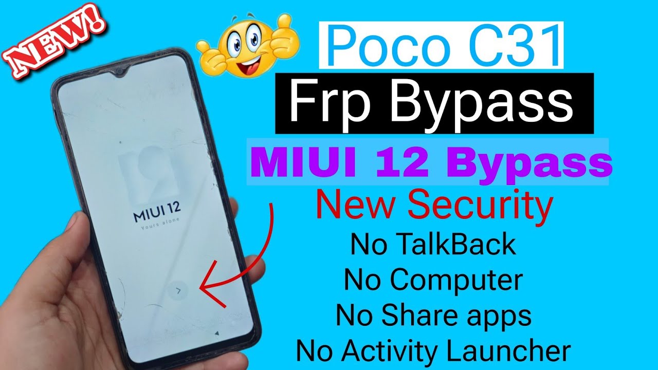 Poco Frp Bypass || POCO C31 FRP Bypass || MIUI 12 || Without Pc || New Method || 2024