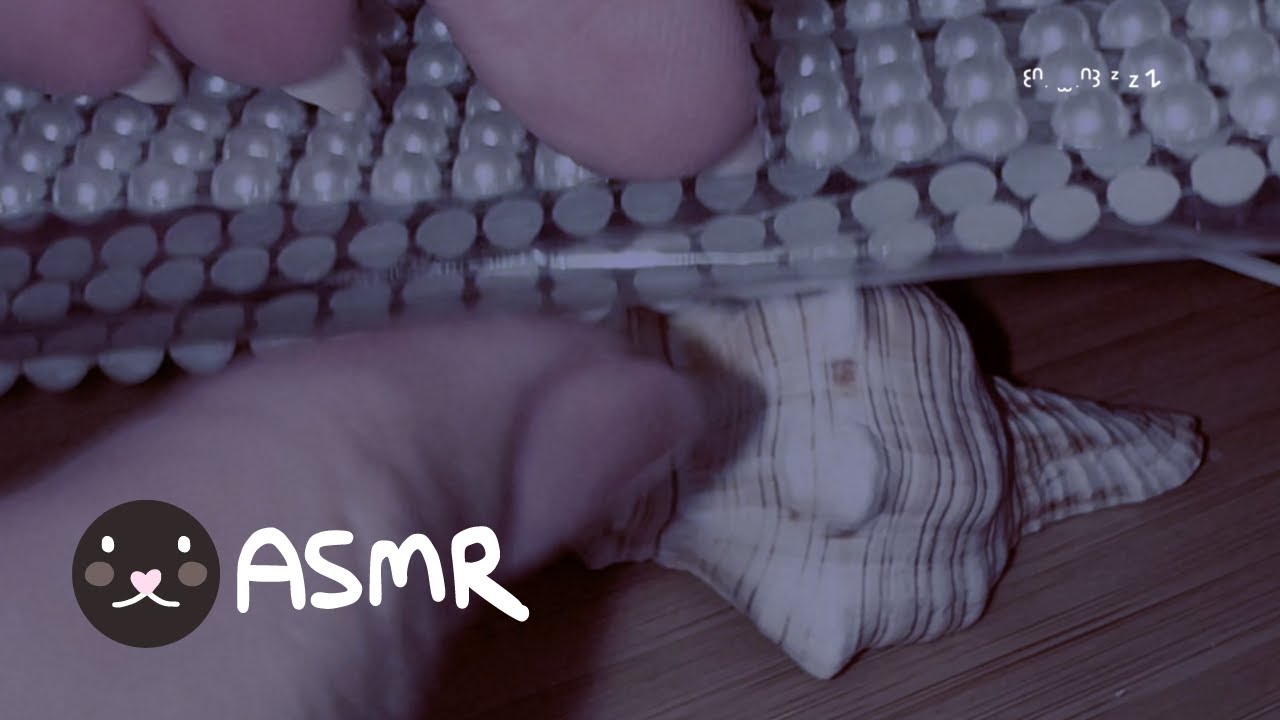 ASMR ⊹₊ ⋆ lofi earphones, pearl stickers, screw shell scratching triggers!