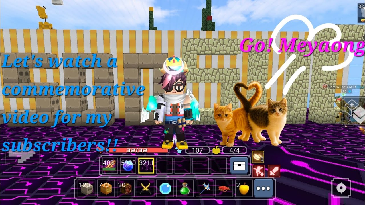1500 SUB DONE✅️-Let's show it a commemorative video in BlockmanGO Bedwars🐱🥳