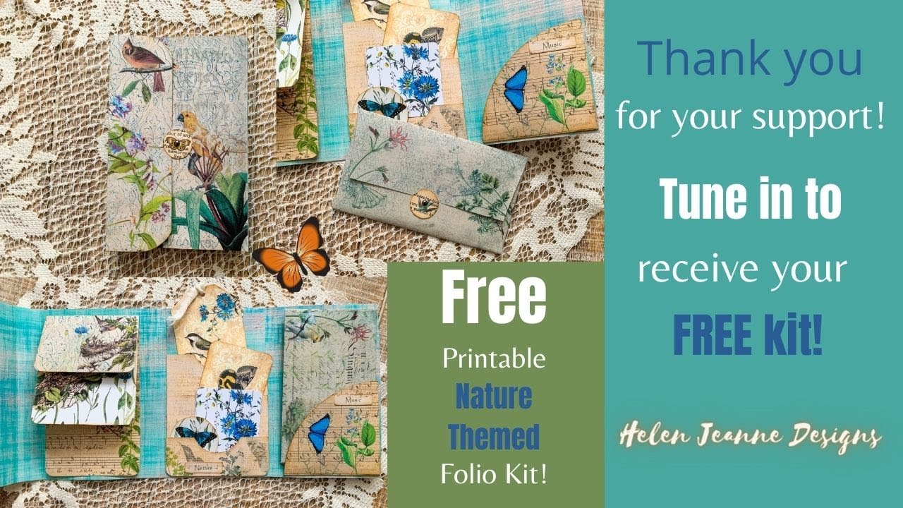 Printable Nature Themed Folio  / DIY Folio Tutorial / Free Kit No Longer Available