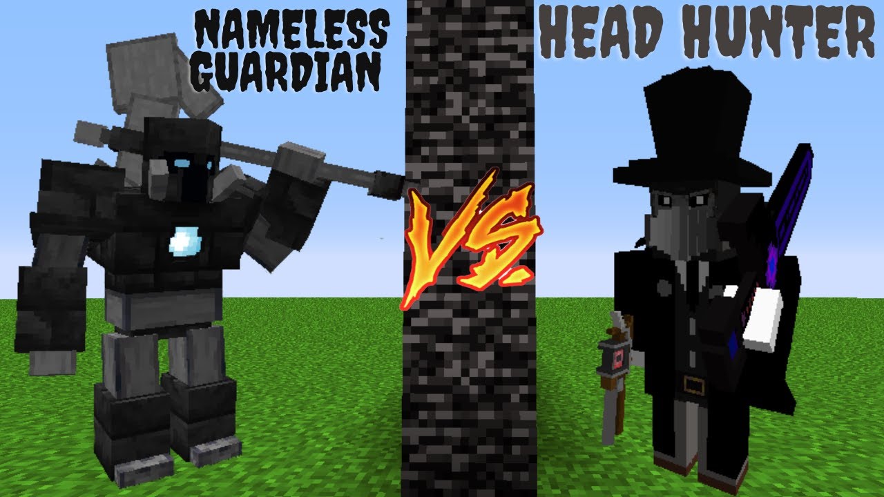 Head Hunter VS Nameless Guardian / Minecraft Mob Battle