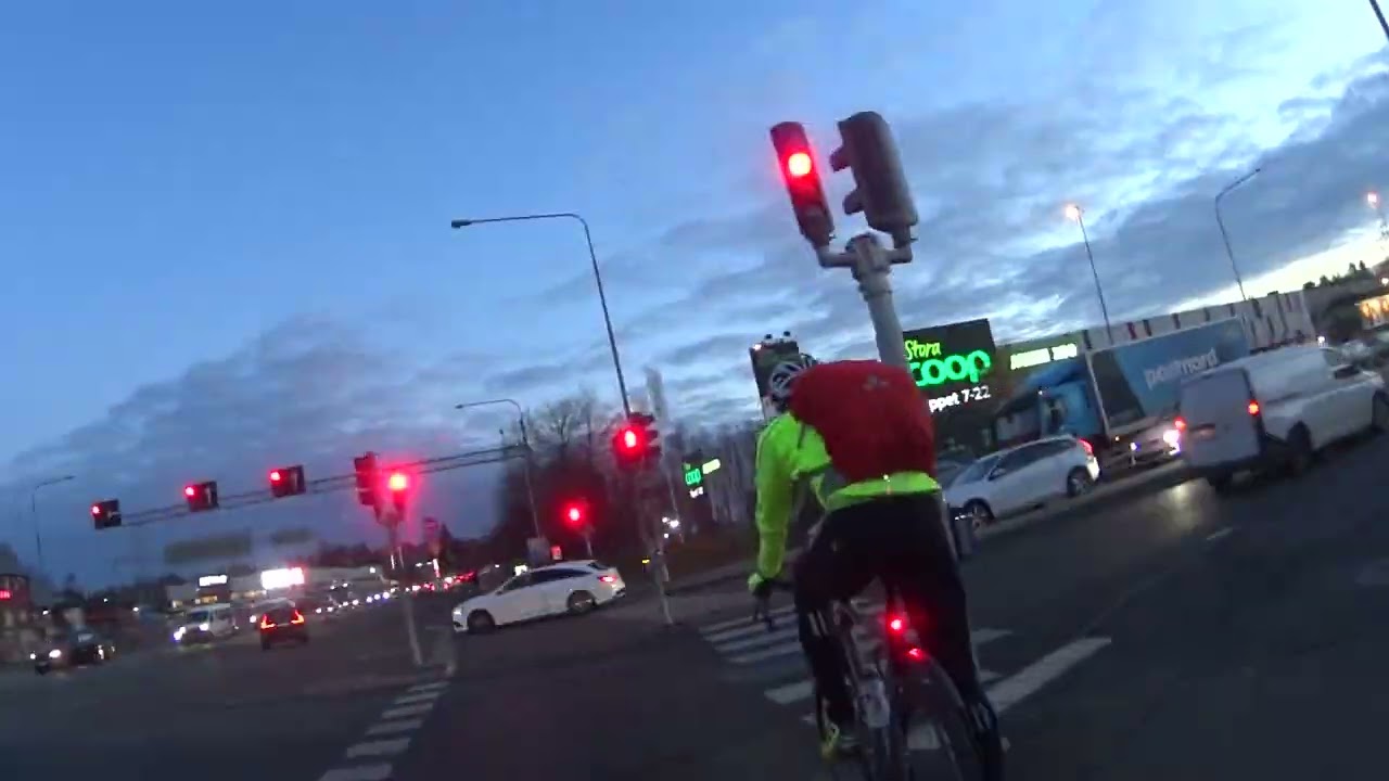 Bike ride to work, Tullinge to Stockholm City, Sweden 2024-11-15