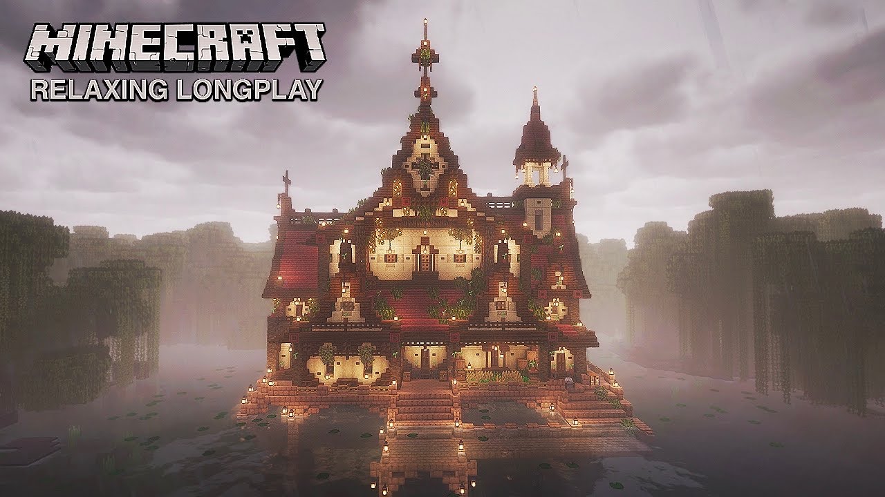 Cozy Mangrove Farmhouse Build in a Rainy Swamp | Minecraft Relaxing Longplay 1.21.8