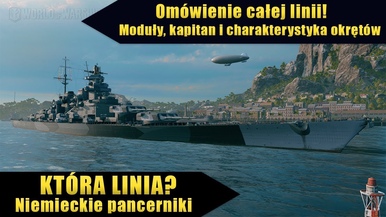 Niemieckie pancerniki - Moduły, kapitan i charakterystyka okrętów / World of Warships