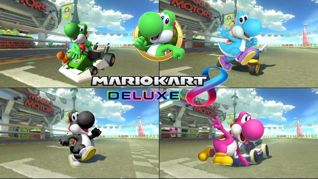Mario Kart 8 Deluxe 🏁 | Yoshi Cup 150cc – 4 Players Racing Showdown! 🎮