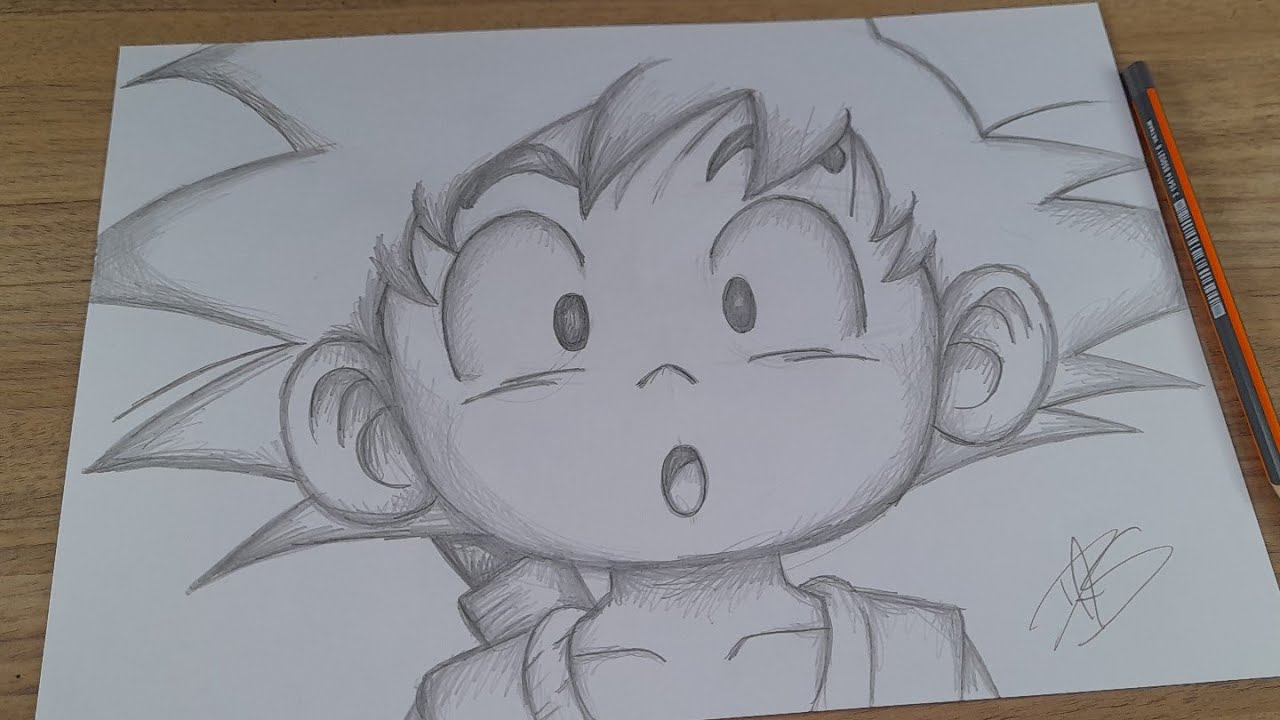 FACIL DE DESENHAR COMO DESENHAR KID GOKU PASSO A PASSO