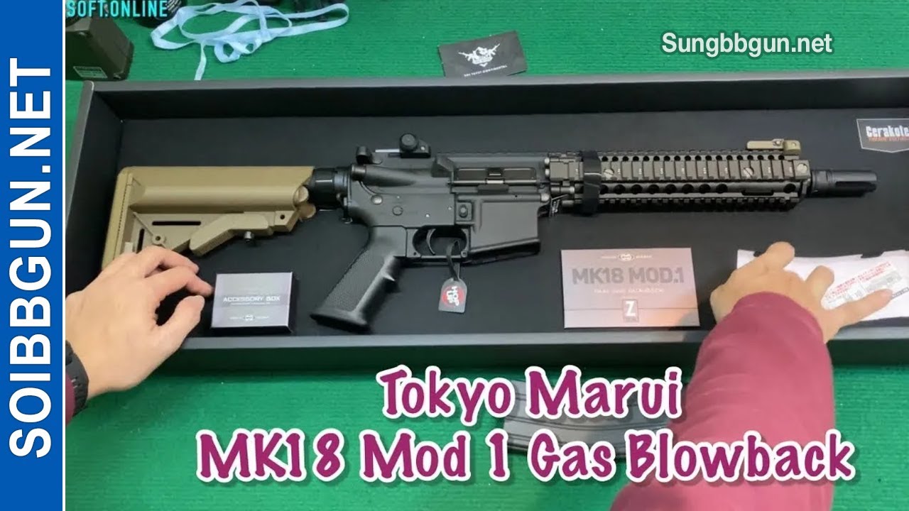 Tokyo Marui MK18 Mod 1 GBBR Súng Airsoft Bắn Gas Cao Cấp - Sói Tuyết Airsoft
