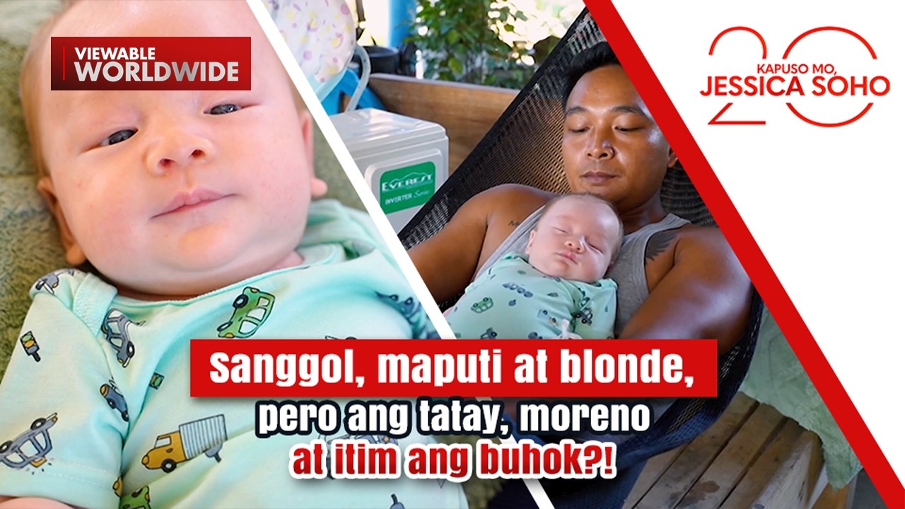 Brown-skinned parents, but their baby has blonde hair and fair skin?! | Kapuso Mo, Jessica Soho