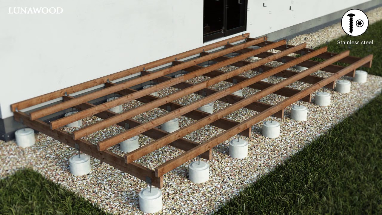 Lunawood Thermowood Decking Installation with Profix 2 Hidden Fixing System.