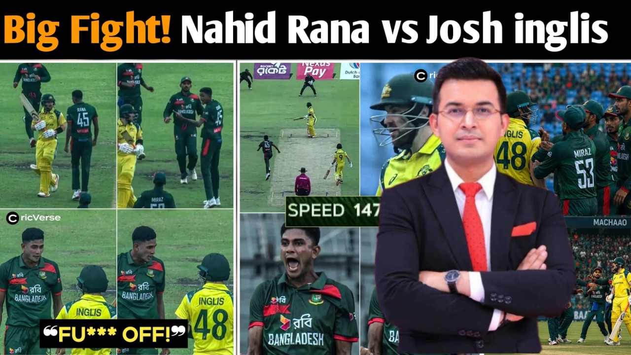 BIG FIGHT! 😡 Heated Exchange Between Josh Inglis & Nahid Rana! | 148 KMPH Send-Off War 🔥