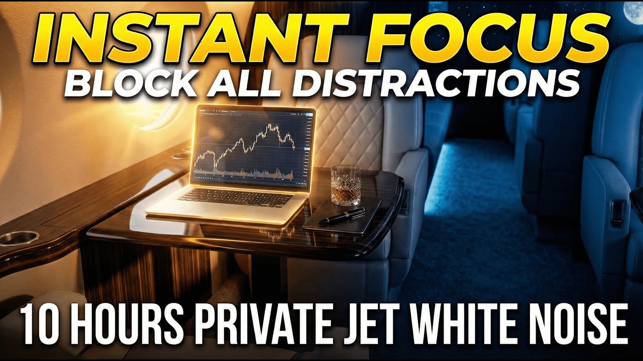 Instant Focus: Block All Distractions - 10 Hours Private Jet White Noise