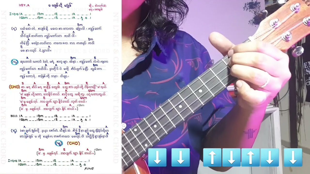 မ မချစ်လို့မဖြစ် - အဲလက်စ် (အခြေခံUkulele Tutorial)