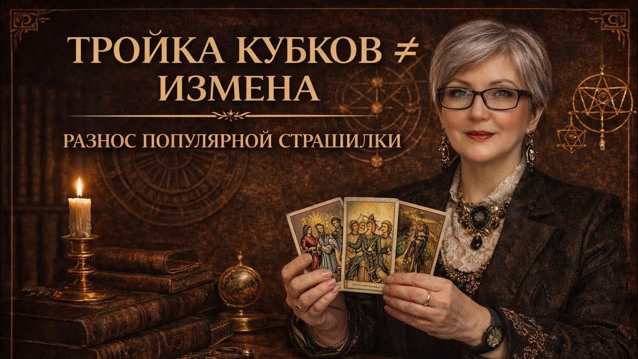 Тройка Кубков на мужчину — это “жди беды”? Разнос популярной страшилки по системе Golden Dawn