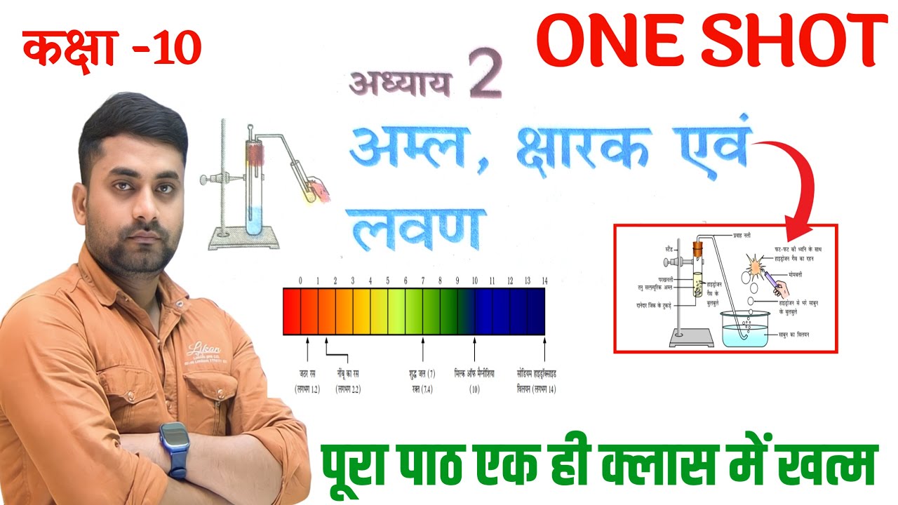 Aml Kshar Aur Lavan Class 10 || Class 10th Chemistry Chapter 2 One Shot | अम्ल क्षार और लवण Class 10