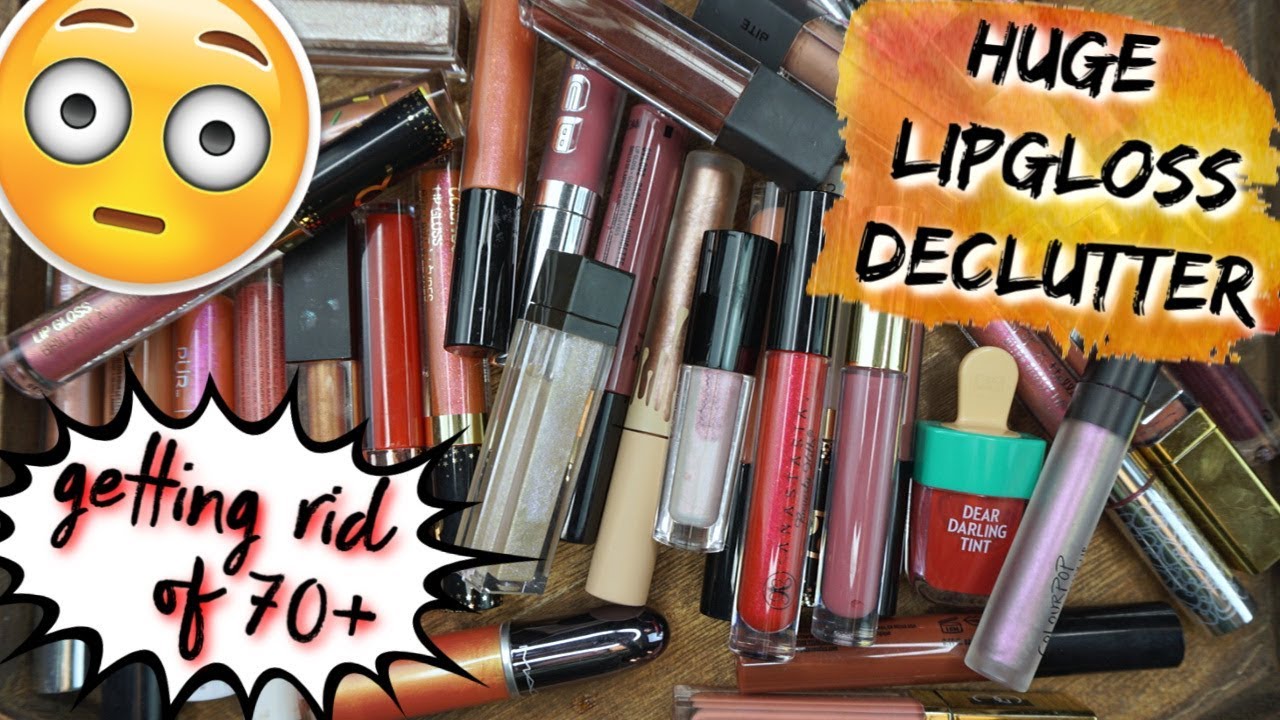 Lipgloss Declutter | Getting Rid Of ALOT! 💄💋