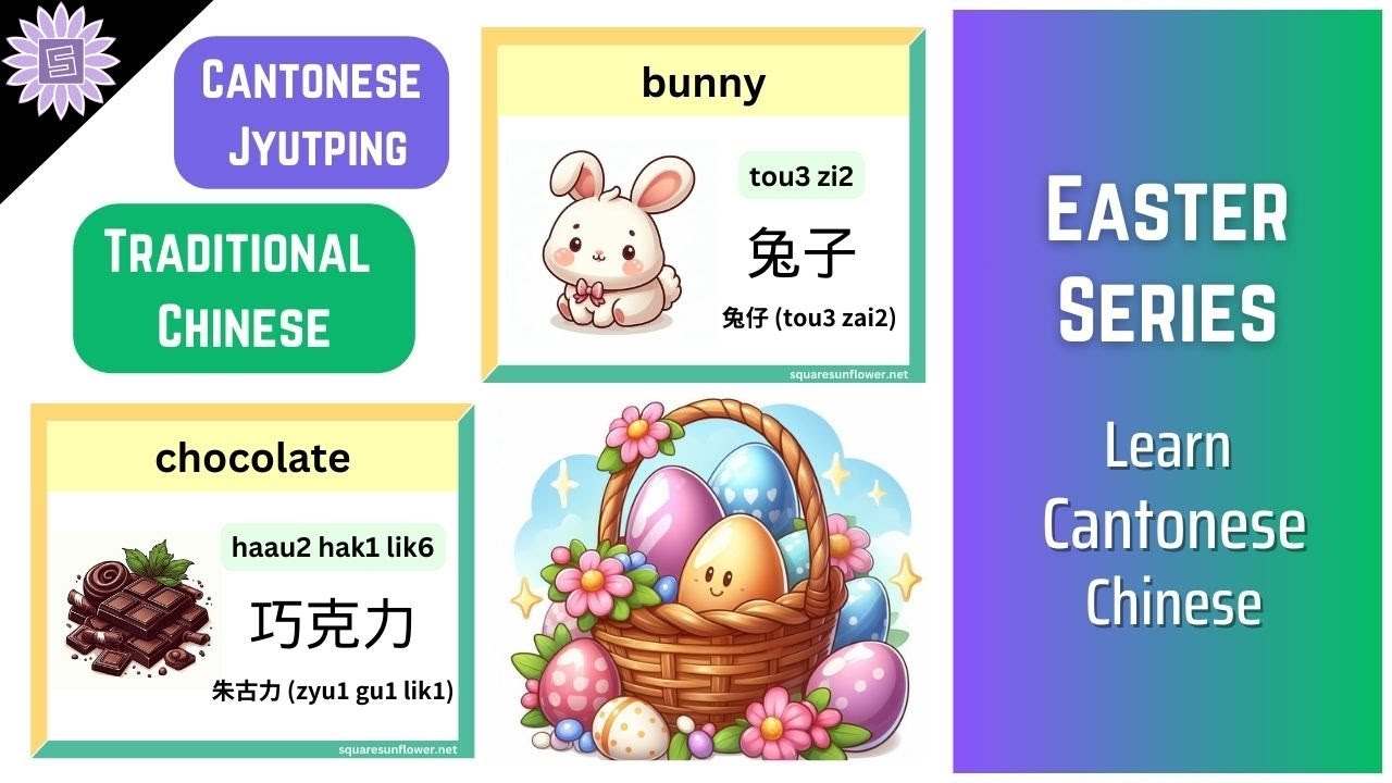 [Cantonese] Learn Easter Words In Traditional Chinese | Learn To Speak Cantonese With Jyutping
