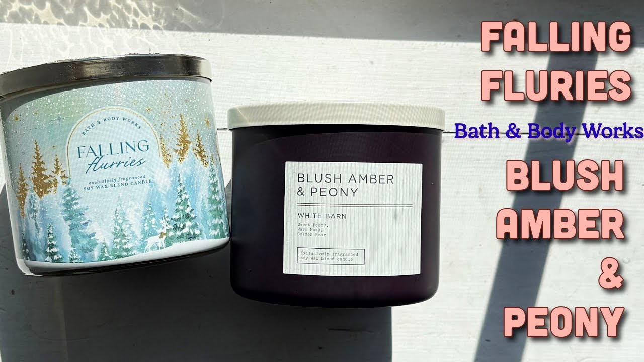 Falling Flurries 🌸 Blush Amber & Peony 🌸 от Bath & Body Works 🌸 обзор свечи