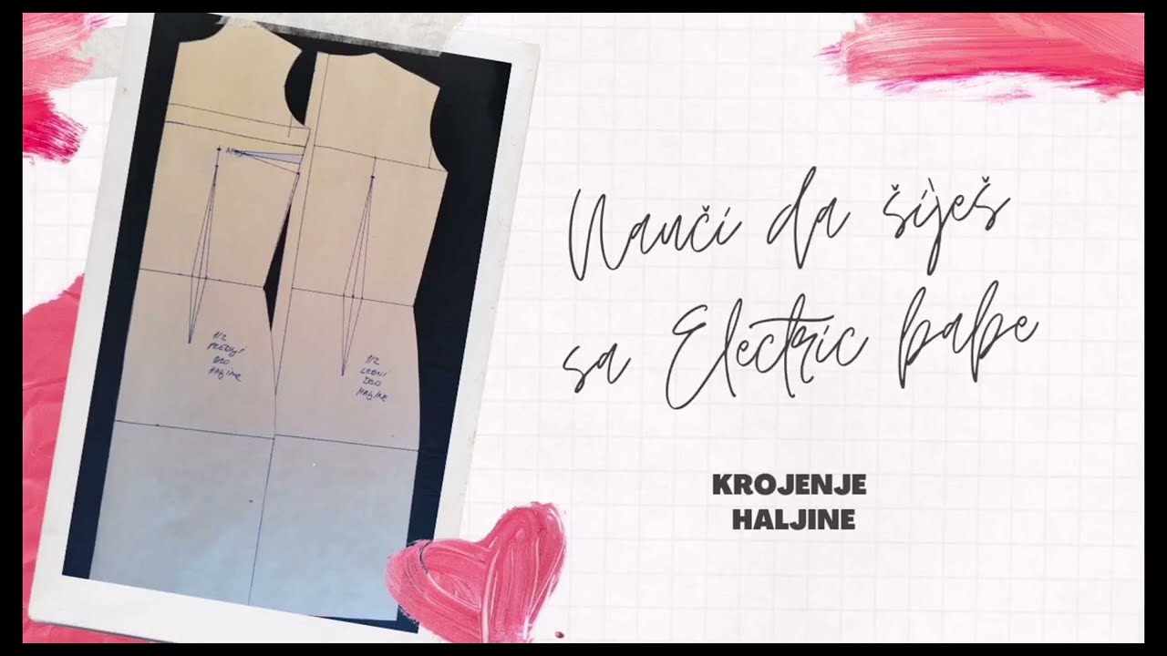 KAKO SE KROJI HALJINA SA GRUDNIM USITKOM/KROJENJE I SIVENJE ZA POCETNIKE #patternmaking #tutorial