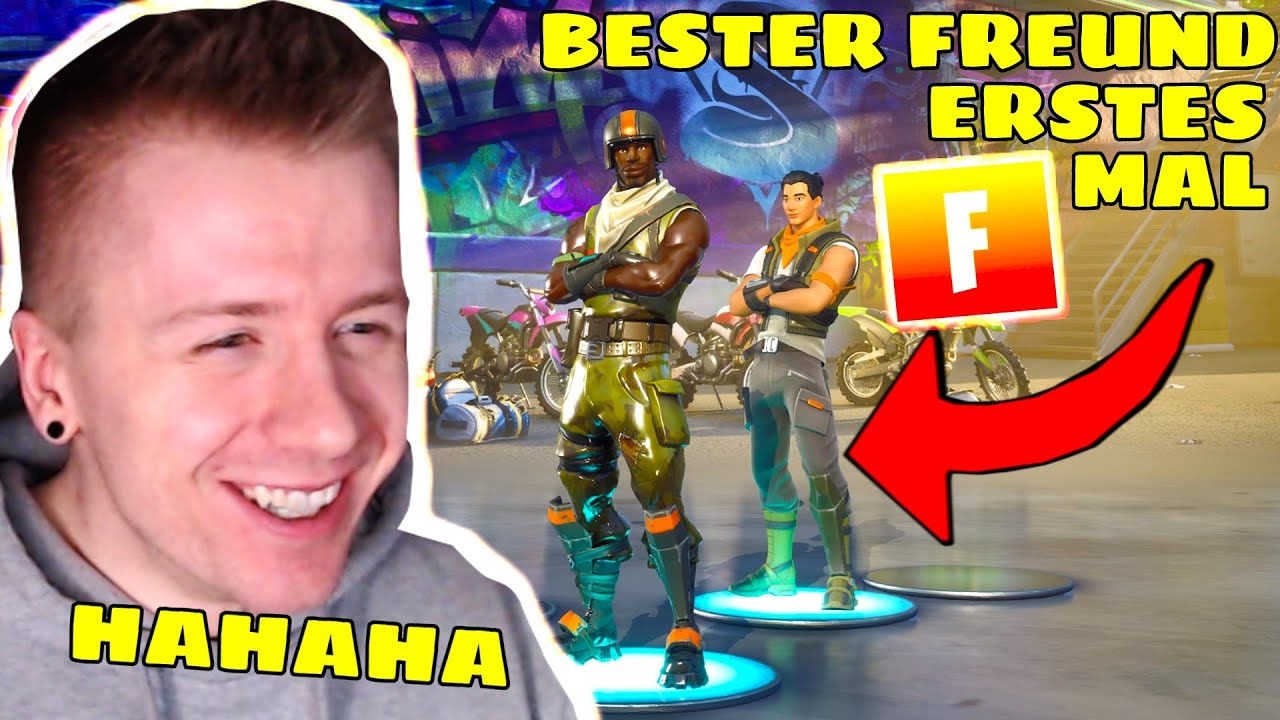 mein BESTER FREUND✅ spielt das aller ERSTE MAL FORTNITE mit mir 😂 [zu LUSTIG]